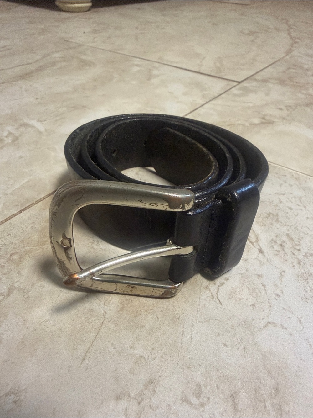 Vintage Old Navy Genuine Italian Leather Black Belt
